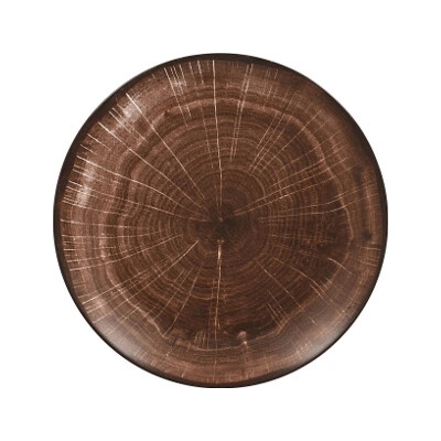RAK Porcelain Woodart talíř dezertní pr. 21 cm, tmavěhnědý
