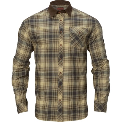 Härkila pánska košeľa Driven Hunt flannel light teak check