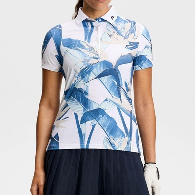 J.Lindeberg Dámska polokošeľa Ladies Tour Tech Print Polo Paradise Skylight