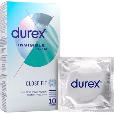 Durex Invisible Slim - ултра тънки презервативи (10 бр. )