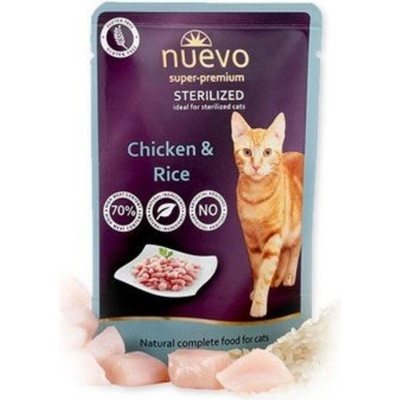 NUEVO cat Sterilized Chicken with Rice 16 x 85 g