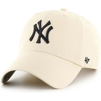 47 brand Шапка с козирка 47 brand MLB New York Yankees в бежово с апликация B-BPCAM17GWS-NT (B.BPCAM17GWS.NT)