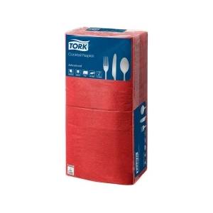 Tork Хартиени салфетки TORK двуслойни 24x24см червени - 200 бр