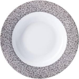 Ćmielów Design Studio Дълбока чиния Cosmopolitan Mix & Match черна рамка 22, 5 см (0D01490X2G151)