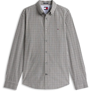 Tommy Hilfiger Риза с дълъг ръкав Tommy Jeans Men's Poplin Long Sleeve Patterned Shirt - Black Chck