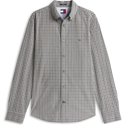Tommy Hilfiger Риза с дълъг ръкав Tommy Jeans Men's Poplin Long Sleeve Patterned Shirt - Black Chck