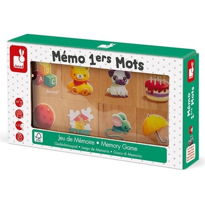 Janod Drevené pexeso pre deti s farebnými obrázkami