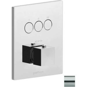 PAFFONI Compact Box - Термостатичен смесител за вграждане, за 3 уреда, от неръждаема стомана CPT519ST (CPT519ST)