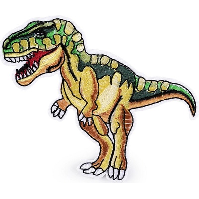 Nažehlovačka dinosaurus T-rex Varianta: béžová sytá zelená, Balení: 10 ks