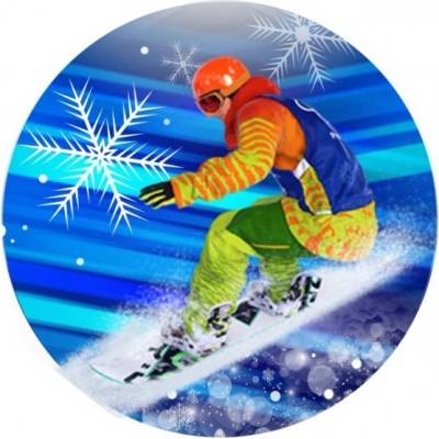 Emblém barevný EM472 snowboard