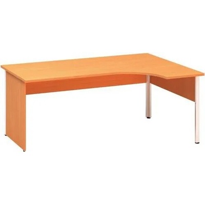 Ergo kancelářský stůl Alfa 100, 180 x 120 x 73,5 cm, pravé provedení, dezén buk Bavaria