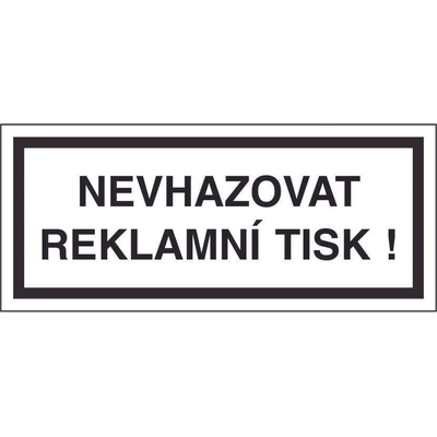 Walteco Nevhazovat reklamní tisk, 70x30mm, samolepka Množství: 1 ks , 20785 – Sleviste.cz