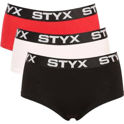 Styx Комплект от три - дамски бикини Styx с пътник многоцветни Styx | Cheren Cherven Byal Mnogotsveten | ЖЕНИ | XL
