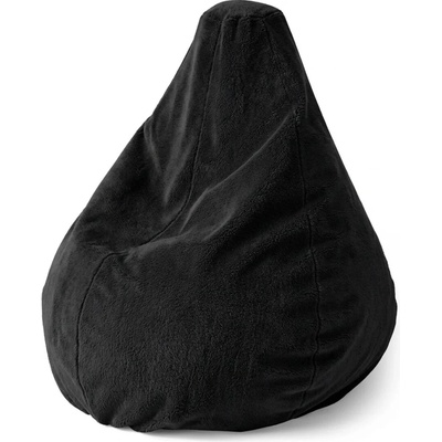 Sablio sedací vak Pear Softy Midnight Black 70 x 95 x 15 cm