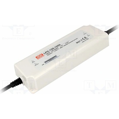 MEAN WELL LPC-150-1050 Napájecí zdroj: spínaný; LED; 151,2W; 72÷144VDC; 1050mA; IP67; 90%