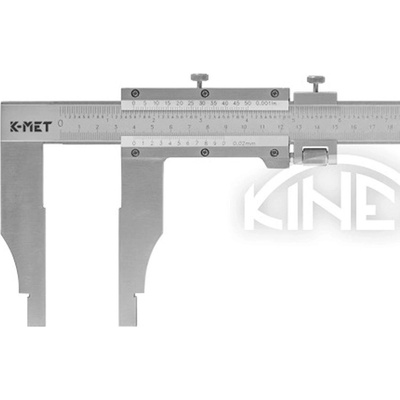 K-MET Шублер със заключващ винт и фино регулиране k-met 6015-08-200 - 2000 мм, 125 мм, 0, 05 мм (6015-08-200)