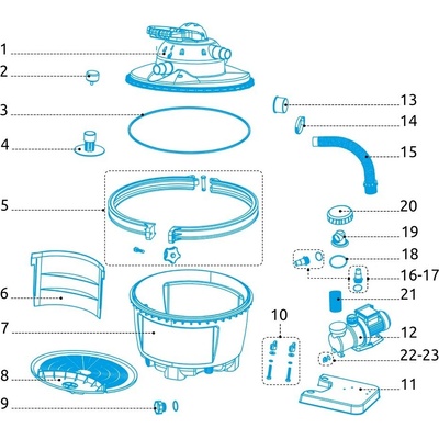 Marimex 10604277 Mechanická ucpávka - hřídel a turbína k čerpadlu Prostar 4 (od r. 2015) -