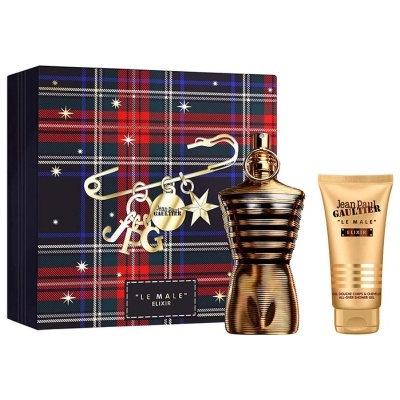 Jean Paul Gaultier Le Male Elixir Подаръчен комплект, parfum 125 ml + sprchový gél 75 ml, мъже