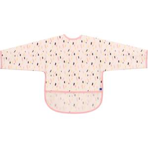 KikkaBoo Непромокаем лигавник с ръкави и джоб KikkaBoo - Arty, Pink Pattern (31303030058) - baby