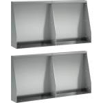 vidaXL Задържащи стени 4 бр. 40 x 12 x 30 см Поцинкована стомана (3449056)