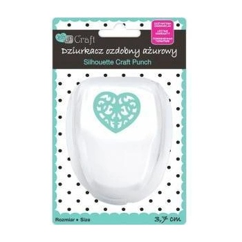 DALPRINT Decorative hole punch azure 3, 7cm heart