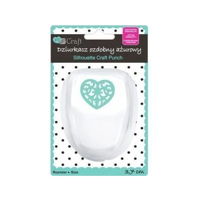 DALPRINT Decorative hole punch azure 3, 7cm heart