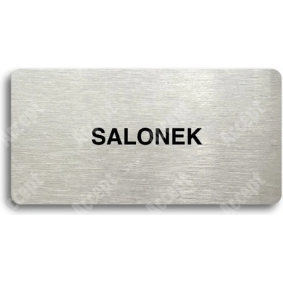 ACCEPT Piktogram SALONEK - stříbrná tabulka - černý tisk bez rámečku