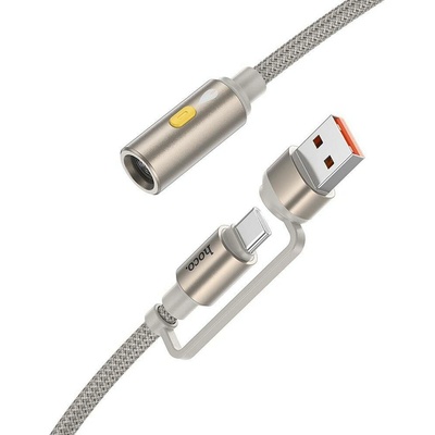 Hoco Ua38B USB A / Type C na zapalovače 0,3m zlatý