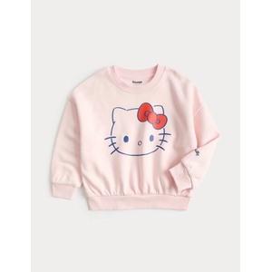 Marks & Spencer Суитшърт с мотив Hello Kitty с висок процент памук (2-8 години) Marks & Spencer розова Marks & Spencer | Rozov | Момичешки | 2-3 години