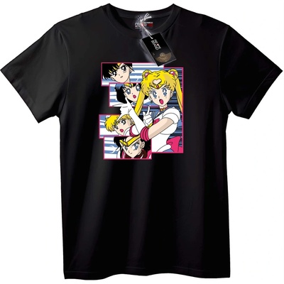 NOONEBRAND Тениска Sailor Moon и Приятели - XL, Black