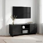 vidaXL ТВ стойка 90 x 34.5 x 40 cm Черно Инженерна дървесина (8011478)