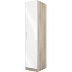 Bogdan Furniture I Еднокрилен гардероб Mod 1010, Сонома арвен/Бял гланц