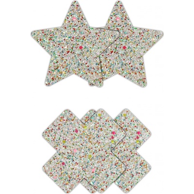 NS Novelties Pretty Pasties Star and Cross Glow 2 Pairs