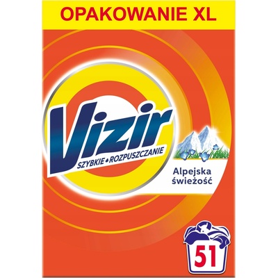 Vizir Alpine Fresh prací prášek na bílé prádlo 51 PD