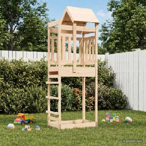 vidaXL Игрална кула Кафяво Масивна борова дървесина (3417199)