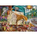 Trefl - Puzzle Puzzle Premium Plus Tea Time: Leopards in the Painting Studio - 1 000 piese