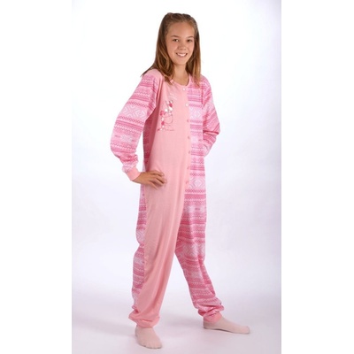 Dětský overal Méďa lososové