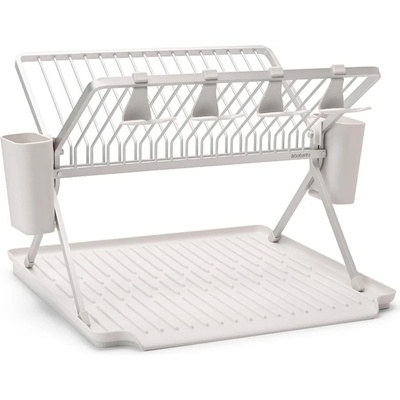 Brabantia Стойка за сушене на съдове, сгъваема, светло сива, Brabantia (BRAB139444)