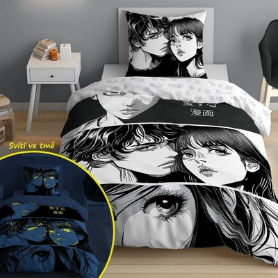 DETEXPOL obliečky Anime Manga svietiace Bavlna 140x200 70x80