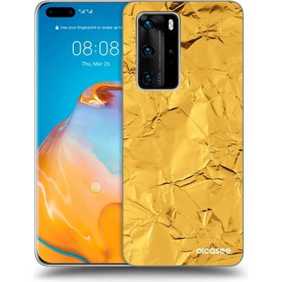 Púzdro Picasee silikónové Huawei P40 Pro - Gold čiré