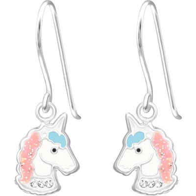 Majya stříbrné náušnice jednorožec TOMMY 10683
