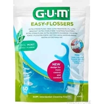 GUM Easy Flosser + cestové púzdro 50 ks