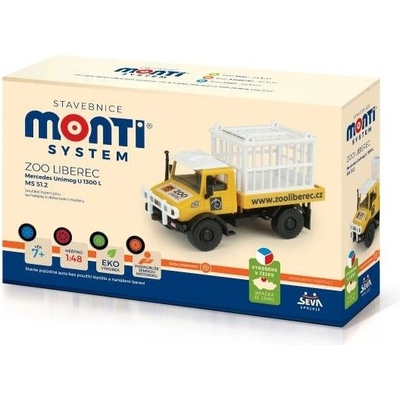 Monti System Seva Stavebnice MS 51.2 ZOO Liberec Mercedes Unimog U 1300 L v krabici 22x15x6cm