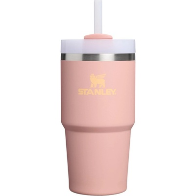 STANLEY Прасковен термос със сламка от неръждаема стомана 600 ml Quencher H2. O FlowState Tumble Peach Rose - Stanley (100000146125)