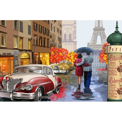 DIMEX ART Флизелинов фототапет винтидж плакат от париж 375 x 250 см