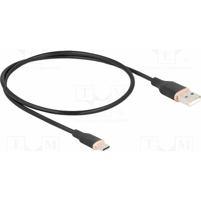Delock 81225 USB 2.0 USB A vidlice USB C vidlice zlacený 0,5m černý