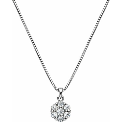 Zlaton Řetízek bílé zlato anker květina s diamanty N22062603463