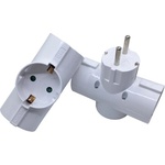 BlackBird Мрежов контакт 250V, Макс: 3500W 3x16A/250V GZB03 Защита от деца, бял BH1619 (BH1619)