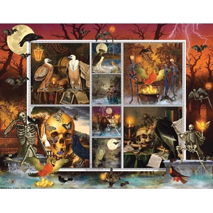 SunsOut - Puzzle Halloween Stamps: Skeleton Dance - 1 000 piese