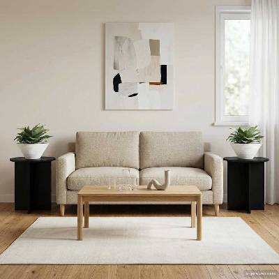 vidaXL Стойка за растения 2 бр. Черно 40 x 40 x 40 cm (899727)